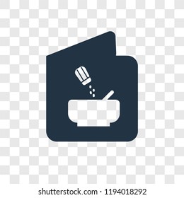 Recipe vector icon isolated on transparent background, Recipe transparency logo concept