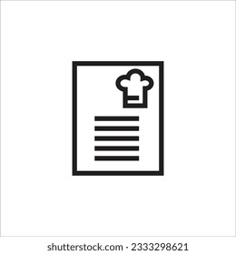 recipe vector icon line template