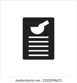 recipe vector icon line template