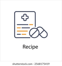 Recipe Vector icon stock illustration