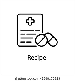 Recipe Vector icon stock illustration