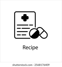 Recipe Vector icon stock illustration