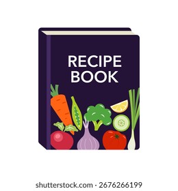 Receitas livro conceito vetor ilustração.