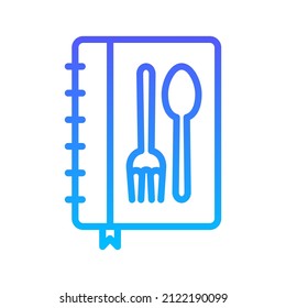 Recipes Book II Line Gradient Icon Design