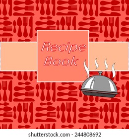 Recipes card with different kitchen accessories and a banner.