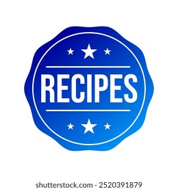 Receitas deliciosos alimentos saudáveis ícone emblema design vetor