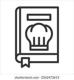 Recipes Outline Icon Vector Illustration