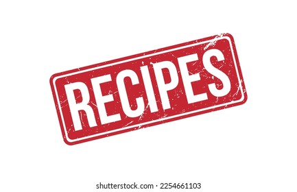 Recipes Rubber Stamp Seal Vector