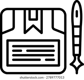Recipient Line Icon and Vector