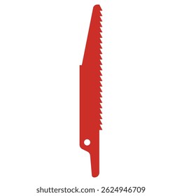 Reciprocating saw blade vector cartoon illustration isolated on a white background.