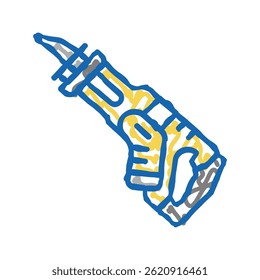 Kehrsäge Werkzeug doodle Symbol Skizze Vektor. Vorzeichen des Sägewerkzeugs. einzelne Symbolgrafik