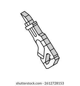 reciprocating saw tool isometric icon vector. reciprocating saw tool sign. isolated symbol illustration