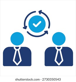 Reciprocity Flat Blue Icon Style