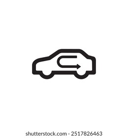 recirculated cabin air  icon symbol sign vector