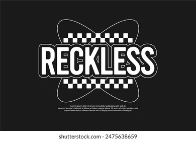 reckless streetwear urban fashion template for printing