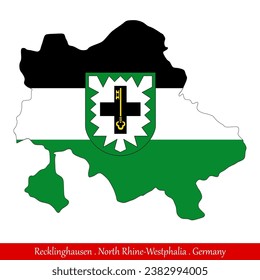 Recklinghausen Flag - North Rhine-Westphalia,Germany (EPS)