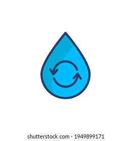 Reclaimed Water Icon In Vector. Logotype