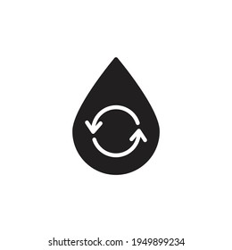 Reclaimed Water Icon In Vector. Logotype