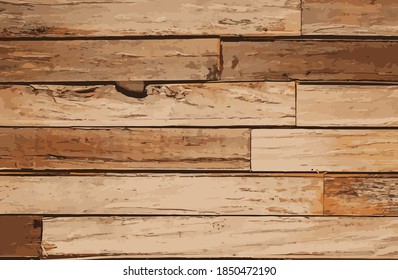 Reclaimed wood surface with aged boards lined up. Wooden planks on a wall or floor with grain and texture vintage wood background.
