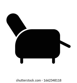 Recliner Icon Furniture Armchair Vector