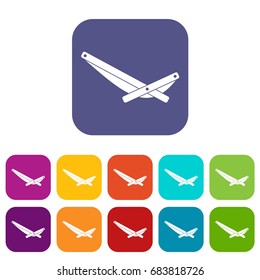 Recliner icons set