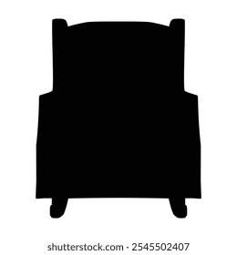 Recliner Wingback Chair Sofa Silhouette Vector Illustration