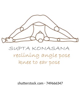 reclining angle yoga pose