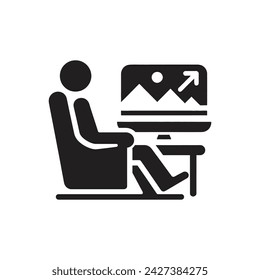 Reclining Chair Icon, Waiting room icon