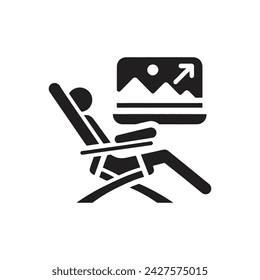 Reclining Chair Icon, Waiting room icon