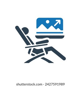 Reclining Chair Icon, Waiting room icon