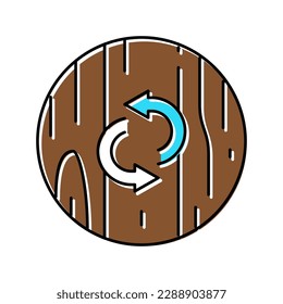 recoating hardwood floor color icon vector. recoating hardwood floor sign. isolated symbol illustration