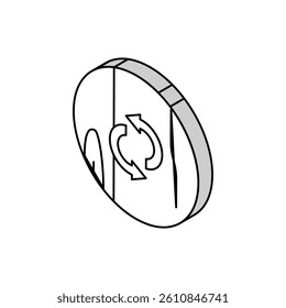 recoating hardwood floor isometric icon vector. recoating hardwood floor sign. isolated symbol illustration