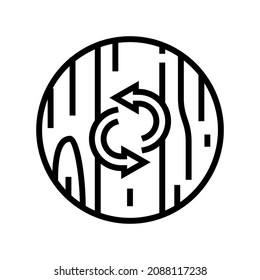 recoating hardwood floor line icon vector. recoating hardwood floor sign. isolated contour symbol black illustration