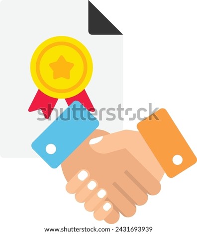 Recognition and Appreciation Certificate concept, amalgamation or Merger vector icon design, Boosting productivity abilities Symbol, business motivation Sign, Enterprise impetus stock illustration