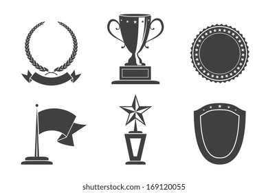Recognition badges set vector illustration