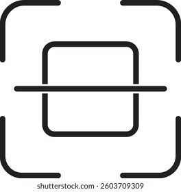 Recognition, biometric identification icon. Recognition and scan icon. Authentication and cyber security vector graphic editable stroke. Verification icon for web and mobile app.