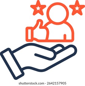 Recognition Icon Color Line Vector Illustration