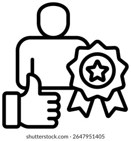 Elemento de ícone de reconhecimento para design