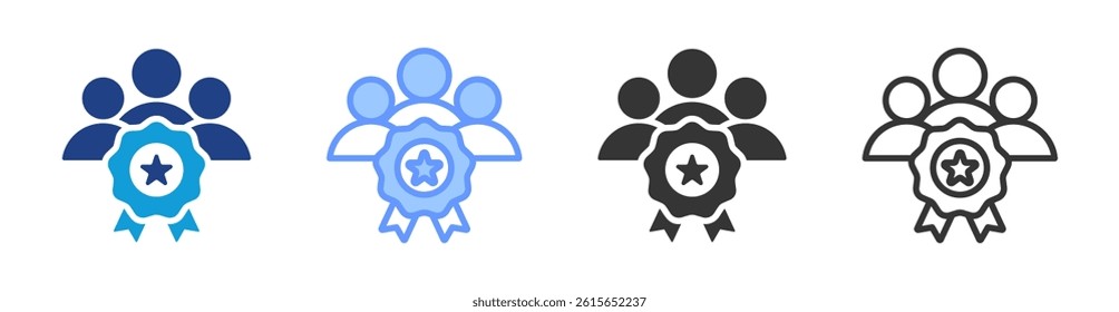 Recognition icon set multiple style collection