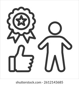 Recognition Icon Vector Illustration Outline