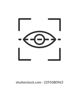 Recognition, identification line editable  icon