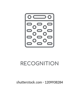 Recognition linear icon. Recognition concept stroke symbol design. Thin graphic elements vector illustration, outline pattern on a white background, eps 10.