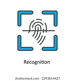 recognition  Vector   Fill outline Icons. Simple stock illustration stock