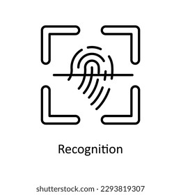 vector de reconocimiento    iconos de esquema. Material gráfico simple