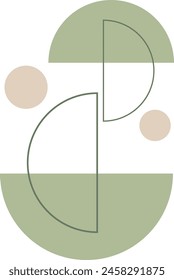 Recolorable geometric shape vector element design