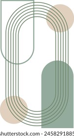 Recolorable geometric shape vector element design