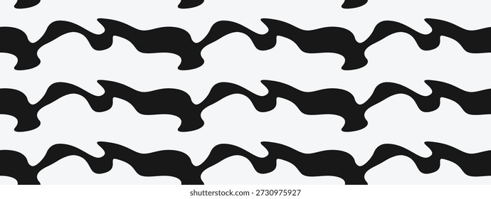 recolorable seamless abstract wave pattern minimalist black