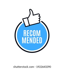 Recommend Best Advantage Icon. Good Job Ok Recommend Thumb Up Sticker