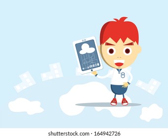 Recommend product,Vector cartoon business