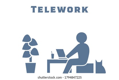 Recommend that you telework icon